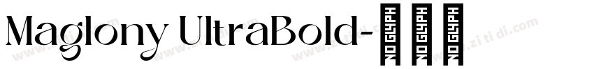 Maglony UltraBold字体转换